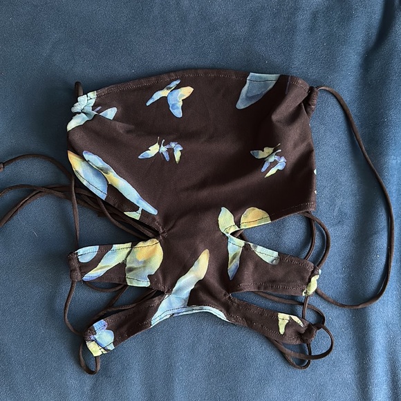 Motel ersa top butterfly watercolour black - Picture 2 of 7